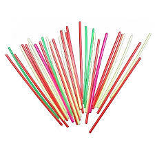 NEON TOM COLLINS STRAW 8" UNWRAPPED  (10BX/500)